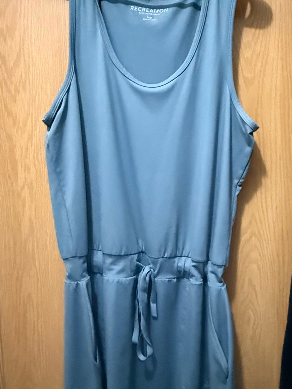Recreation Blue Sleeveless Drawstring Jumpsuit